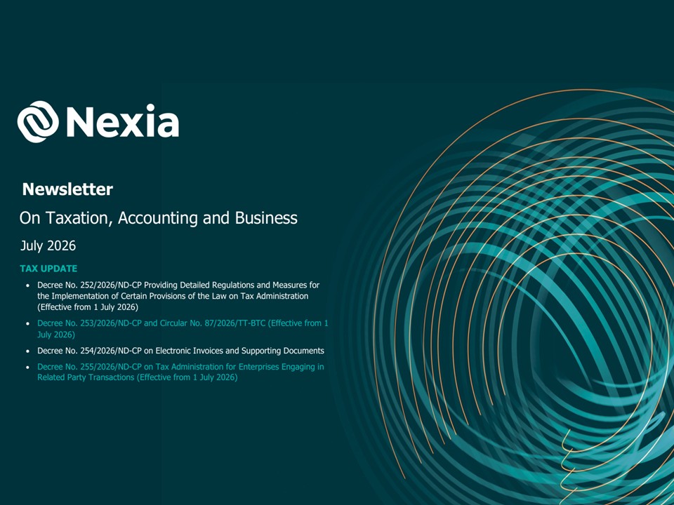 Newsletter on Taxation, Accounting and Business – July 2026